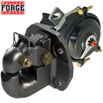 50t Offset Rigid Pintle Hook with Air Chamber, 4 Bolt Pattern, ADR Approved - Wallace Forge